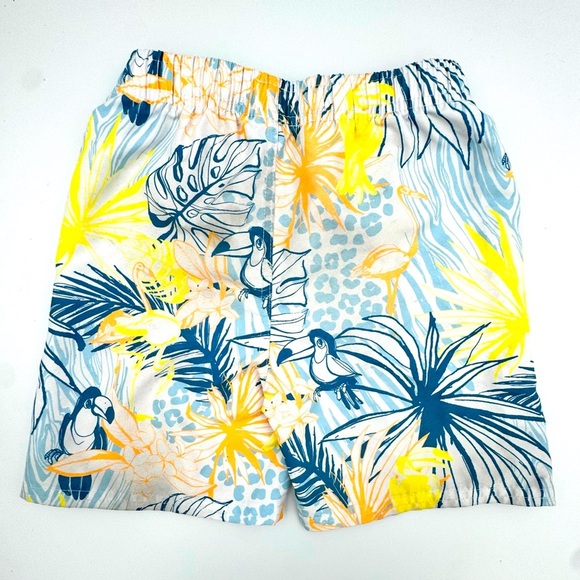 Rugged Butts Sz 6 Tropical Print Kid’s Swim Trunks - Picture 3 of 4
